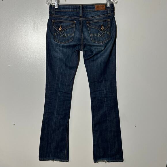 Anoname Bootcut Washed Dark Blue 5 Pocket Casual Denim Jeans Women’s Size 25 - Picture 4 of 7